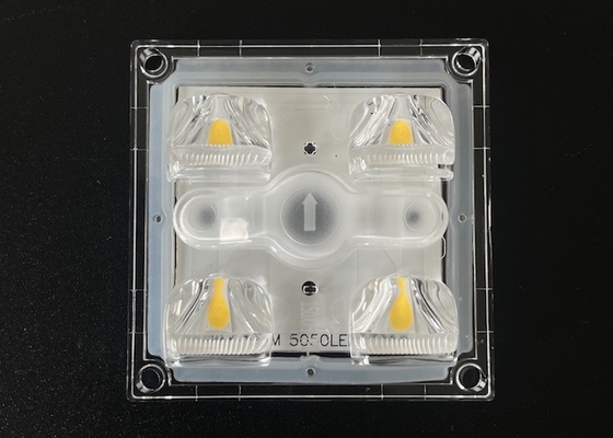 acheter 10w 15w 20w carré 5050 SMD module LED lentille imperméable à l'eau 50x50mm 4 en 1 60/90/75x150 degré fabrication en ligne