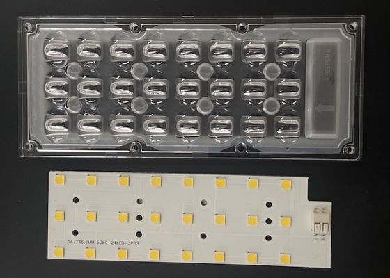 acheter 3x8 24 LED 5050SMD MODULE 163X85 DEGREE Lentille de lumière de rue pour lampe de 40w 50w fabrication en ligne