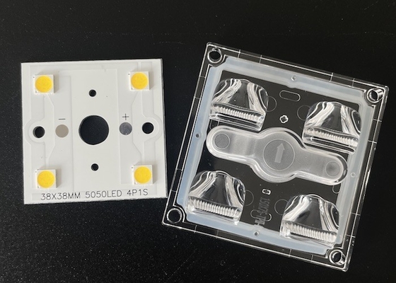 Mini LED Street Light Module 4 LED With Waterproof PC Lens 150X75 Degree With Gasket