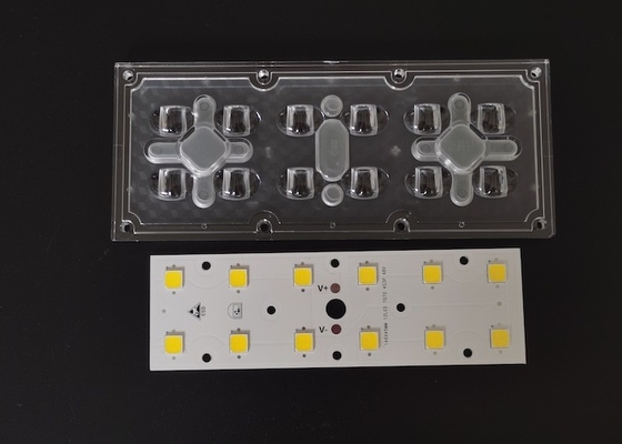 acheter 12 en 1 7070 SMD LED Street Light Module Lentille d'éclairage extérieur avec 158x103 degrés fabrication en ligne