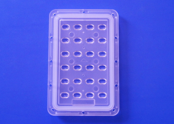 3535 SMD Plastic Injection Mold LED Optical Lens 24W XPG3 For Asymmetrical Street Light