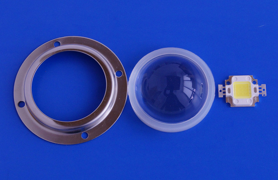 60 Degree 50mm COB Led Glass Lens , LED Optical Lens For Led High bay Light