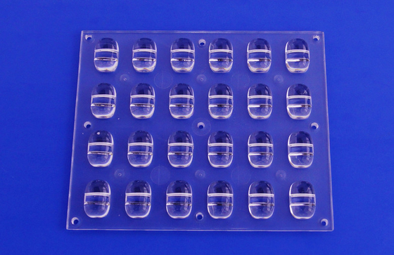 Optical PC 24W Lens Led Street Lights Retrofit PC Bridgelux Lens 75x135 Degree