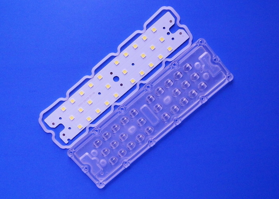 Linear High Bay LED Street Light Module 28 LED Points 5050 Lens With Board 40x110 Degree