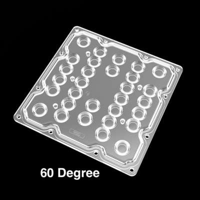 Lentille optique à 30 LED de 130x130 mm 30 degrés 60 degrés 90 degrés 50W 80W 100W