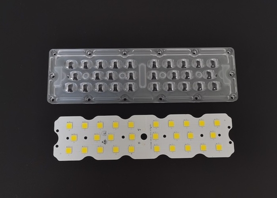 7070 SMD 28 LED Street Light Module 158X103 DEGREE Lentille lumineuse extérieure avec dissipateur thermique