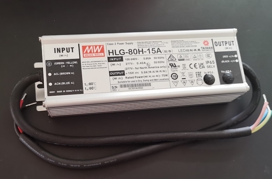 HLG-80H-15A 15v 5A 80W pilote lumineux à LED actif à courant constant