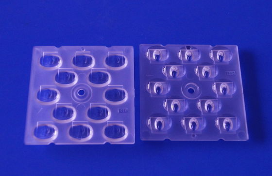 Lentille de projecteur LED pour éclairage public 50x50mm avec matériau PC optique et angle de faisceau TPIII-M pour LED SMD 3030