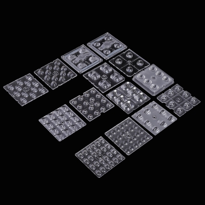 Lentille LED de 50x50 mm 4/6/8/12/16/24 points en plastique pmma Lentilles optiques LED pour éclairage de rue / éclairage d'inondation