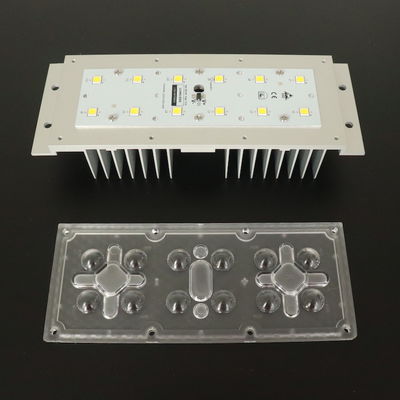 Module d'éclairage public LED SMD 5050 12–50 W avec angle de faisceau de 145 x 70 degrés et dissipateur thermique en aluminium intégré pour l'éclairage industriel et routier