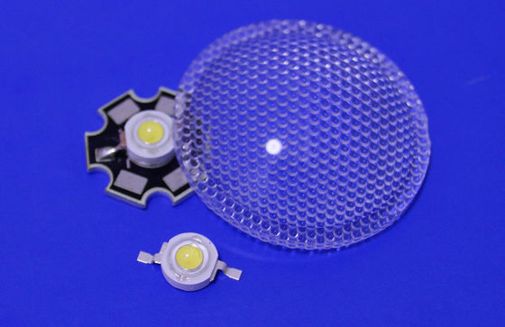 90 degree High Power 1W / 3W PMMA Led Lens for Edison Leds , Bead surface