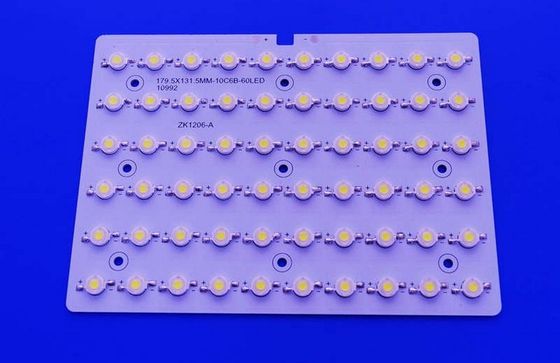 Plaque de circuits imprimés LED SMD à lentilles de 60 W avec puces Bridgelux et circuit parallèle de 10 séries 6 pour module d'éclairage public