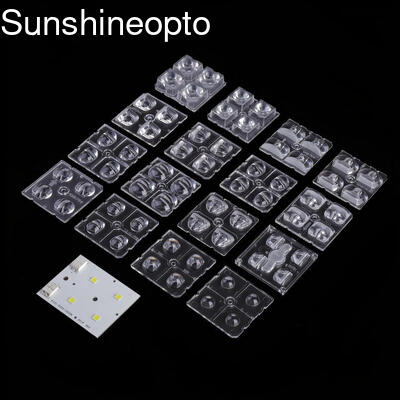 Lentilles optiques à LED de 50x50 mm en gros avec angles de vision multiples pour les lampes de rue et les lampes de crue