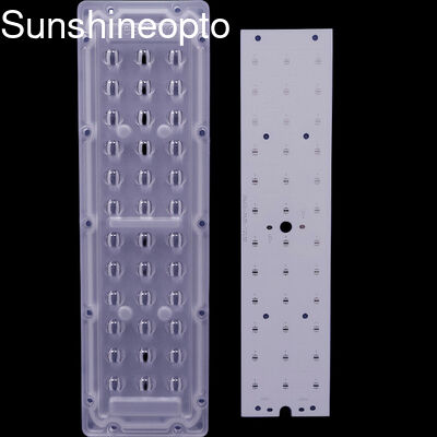 Lentille de projecteur LED SMD 3030 3535 pour éclairage public 3X12 36 LED avec distribution verticale de la lumière en PC de qualité optique, angle de faisceau 65x150 degrés