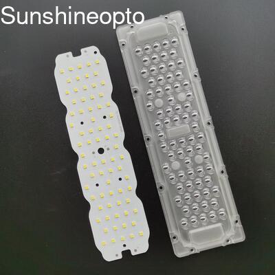 Module d'éclairage LED SMD 3030 160lm/w 50W, Kit de rénovation pour réverbère LED avec lentille optique PC