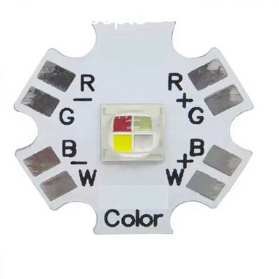 Puce LED haute puissance 10 W RGBW pour éclairage de scène Fabricant d'émetteur LED RGBW à faisceau large de 120 °