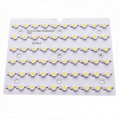 Carte PCB faite sur commande de 60W SMD LED avec la lentille optique 10S6P PCB en aluminium pour le réverbère