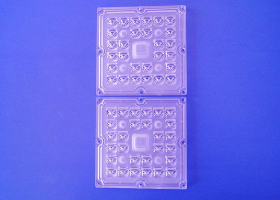 3535 SMD LED Lens Array 28 In 1 Square Module with 100X60 Degree Beam Angle and Optical Grade PC Material